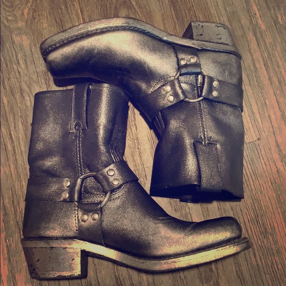 frye silver boots